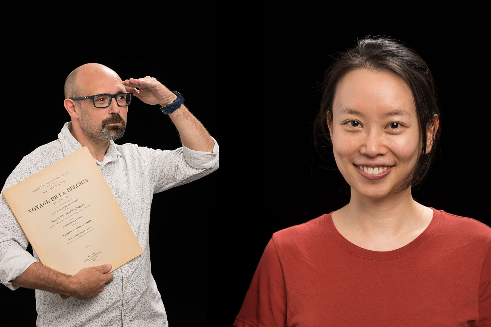 Anton Van de Putte (left), Manager of Antarctic OBIS, and Yi-Ming Gan (right), Data Manager of Antarctic OBIS