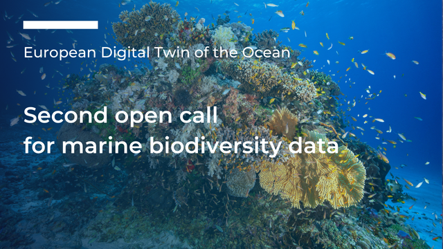 Second open call for marine biodiversity data - Contribute to the Digital Twin of the Ocean