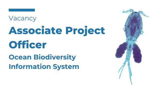 Join Our Team: Associate Project Officer - Ocean Biodiversity Information System